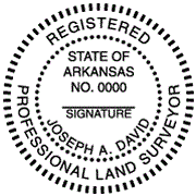 ARKANSAS Pre-Inked Surveyor Stamp