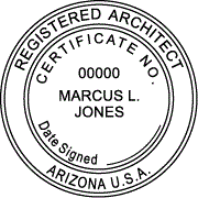 Arizona Architectural Pre-Inked Stamp