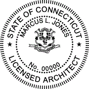 Connecticut Architectural Pre-Inked Stamp