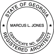Georgia Architectural Pre-Inked Stamp