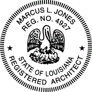 Louisiana Architectural Pre-Inked Stamp