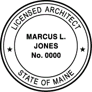 Maine Architectural Pre-Inked Stamp