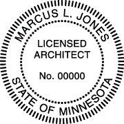 Minnesota Architectural Pre-Inked Stamp