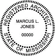 Mississippi Architectural Pre-Inked Stamp