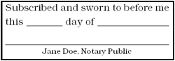 Notary Jurat Stamp