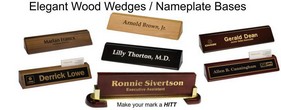 Elegant Walnut Desk Holders
Wood Desk Wedges
Wood Nameplate Holders
Nameplates
Laser Engraved Wood Wedge
Laser Engraved Wood Base