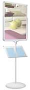 Single Pole, 16" Curved Base