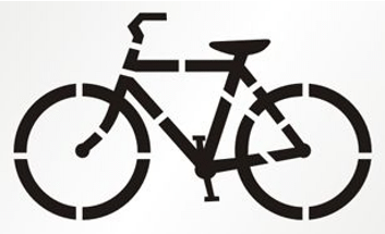 Bike Symbol Stencil
Bike Stencil