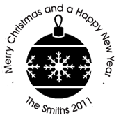 Christmas Ornament Monogram Stamps