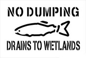 Drains to Wetlands Stencil