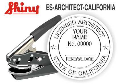 CALIFORNIA Architect Embossing Seal