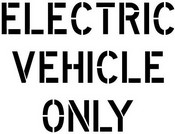 Electric Vehicle Only Stencil