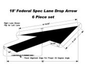 Federal specification lane drop arrow