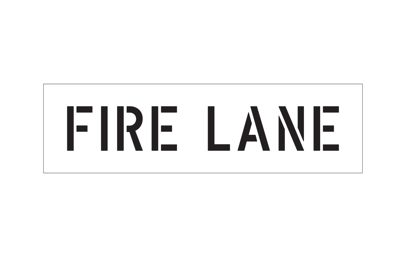 26" 60 Mil. Fire Lane Stencil