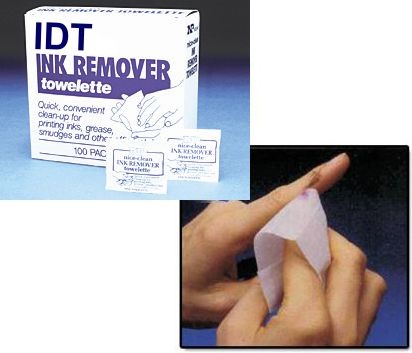 Printing Ink Remover 
Ink Remover Towelettes
Sanitizing and Cleaning Wipes