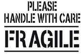 Please Handle with Care Fragile Stencil