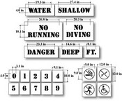 Pool Area Marking Stencils
Swimming Pool Stencil Kit