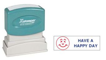 Xstamper Pre-Inked Stock Stamp "HAVE A HAPPY DAY"
