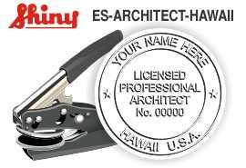 Hawaii Architect Embossing Seal