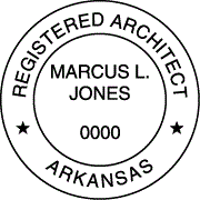 Arkansas Architectural Pre-Inked Stamp