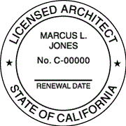 California Architectural Pre-Inked Stamp