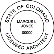 Colorado Architectural Pre-Inked stamp