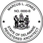 Delaware Architectural Pre-Inked Stamp