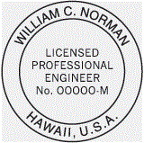 Hawaii Engineering Stamp
