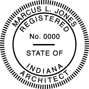 Indiana Architectural Pre-Inked Stamp