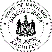 Maryland Architectural Pre-Inked Stamp