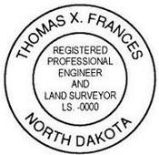 North Dakota State Surveyor Stamp