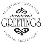 Custom Season Greetings Monogram Address Stamp