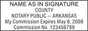 Notary Stamp
Arkansas Pre-Inked Notary Stamp