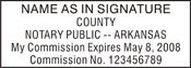 Notary Stamp
Arkansas Pre-Inked Notary Stamp