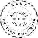 Notary Stamp
British Columbia Pre-Inked Notary Stamp