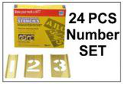 Brass 24 Piece Number Set