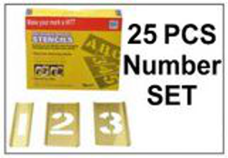 Brass 25 Piece Number Set