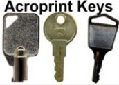 Acroprint Key Replacements