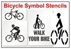 Bicycle Symbol Stencils