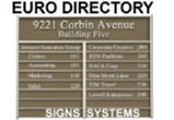 Euro Directory Sign System Frames