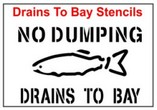 Drains to Bay Stencil Sets, Qty. 1, 10 and 50 Pack