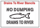 Drains to River Stencil Sets, Qty. 1, 10 and 50 Pack
