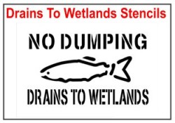 Drains to Wetlands Stencil Sets, Qty. 1, 10 and 50 Pack