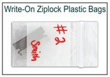 Write-On Ziplock Evidence Bags