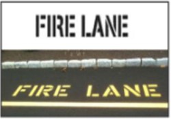 Fire Lane Stencils