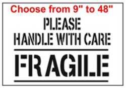 Please handle with care, FRAGILE Stencils