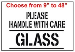 Please handle with care, GLASS Stencils