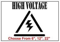 High Voltage Safety Symbol Stencil
