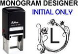 Initial Only Monogram Stamps