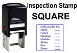 Square Inspector Stamps